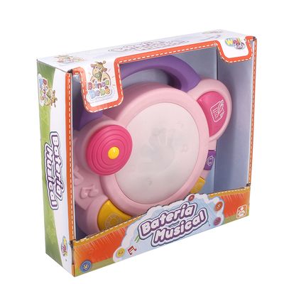 Bateria Musical Baby Rosa Wellkids
