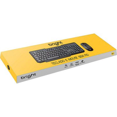 Teclado com Mouse sem Fio USB Bright 0055