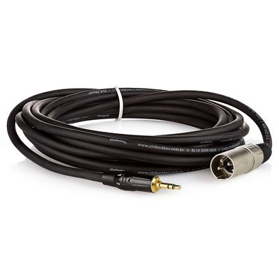 Cabo Profissional XLR Macho para P2 Macho Estereo - 1 Metro