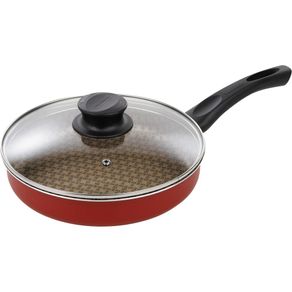 Frigideira Reta 24cm Antiaderente Tramontina Paris com Tampa de Vidro Cereja é ruim? Frigideira Reta 24cm Antiaderente Tramontina Paris com Tampa de Vidro Cereja é boa?