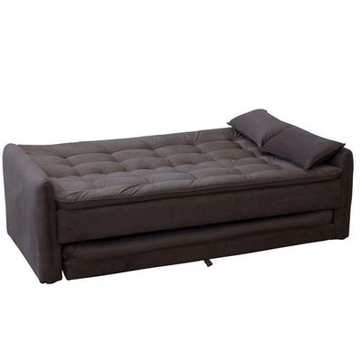 Sofá Cama Com Cama Auxiliar Madalena - New Chumbo Light