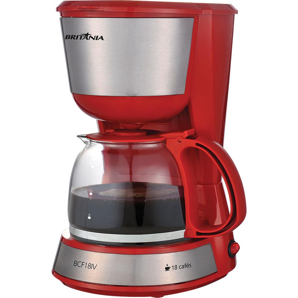 Cafeteira Elétrica Britânia Inox Plus Vermelho 110v - Bcf18iv