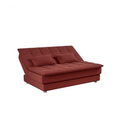 Sofá Cama Reclinável 2 Lugares Penélope - Veludo Vinho