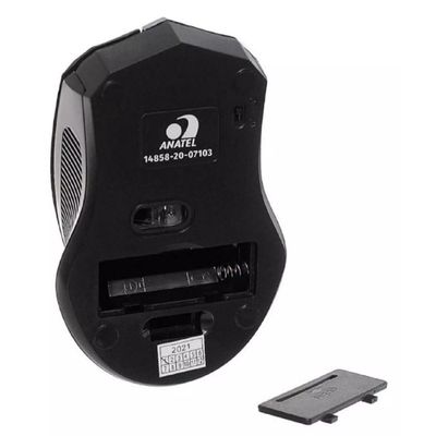 MOUSE SEM FIO 1600 DPI RF 2,4GHZ ERGONÔMICO USB G10