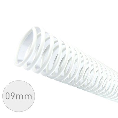 Espiral para Encadernação Branco 9mm 50 Folhas 100 und