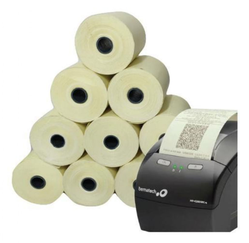 Kit 30 Bobinas Térmicas Pdv 80X30 Amarelas Impressora