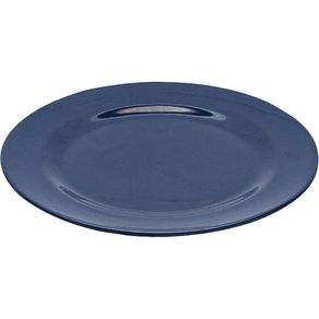 Prato de Melamina Raso 25cm Liso Azul Menor preço em Prato de Melamina Raso 25cm Liso Azul