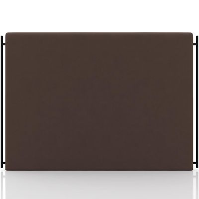Cabeceira Cama Box Queen 160cm Estofada Goya P05 Veludo Marrom - Lyam Decor