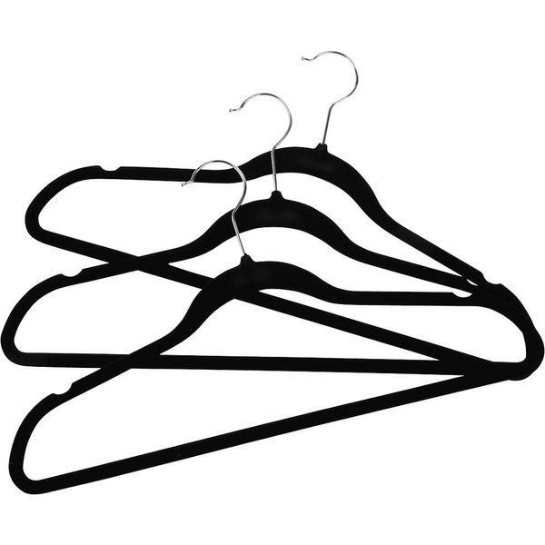 Conjunto 6 Cabides Aveludado Preto