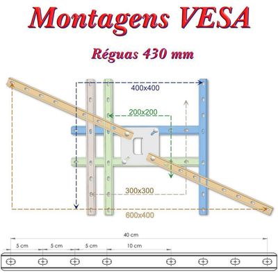 Suporte Teto Tv 10" A 65" Vesa 600x400 Giro 360° - Preto