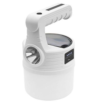 Luminaria Solar Lanterna Duplo Led 2 Em 1 Gancho Pendurar Camping A Prova De Agua Portatil