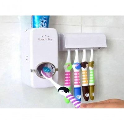 Dispenser Aplicador Creme Dental Pasta Dente Suporte Escovas
