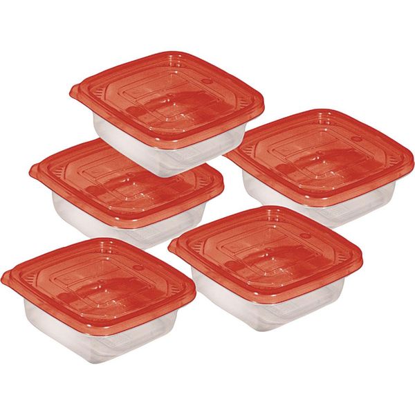 Conjunto 5 Potes 240ml Quadrado São Bernardo Multi Click