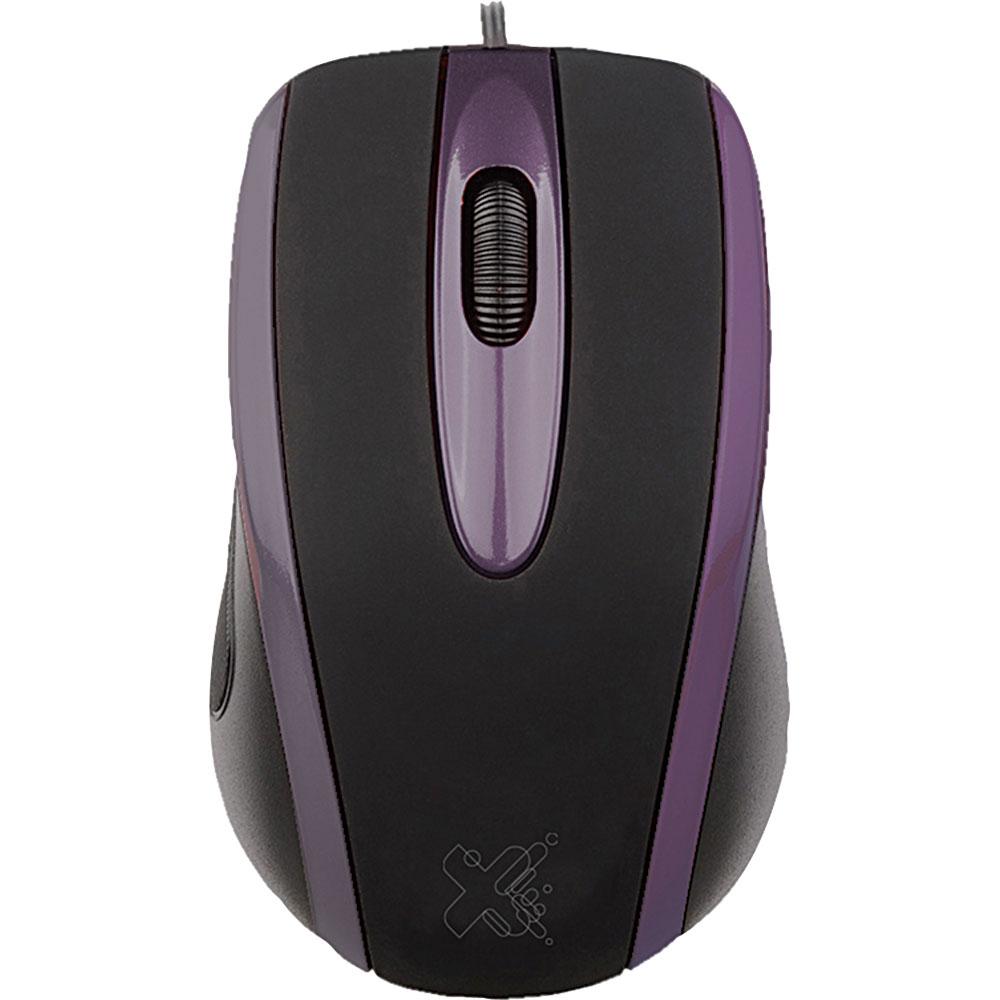 Mouse USB Maxprint Techzone 6013925 Preto e Roxo - Casa e Video