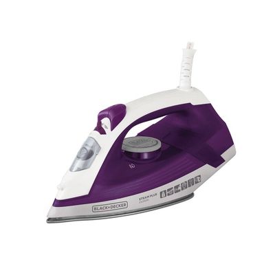 Ferro de Passar Roupa Vapor Spray Black & Decker FX2500 Branco e Roxo 220V
