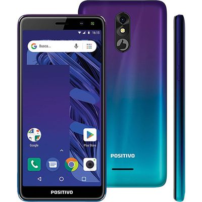 Smartphone Positivo Twist 3 Pro S533 64GB Dual Chip Tela 5.7" 3G WiFi Câmera 8MP Azul e Roxo