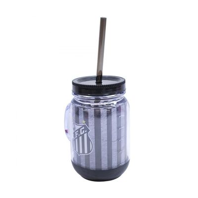 Caneca com Tampa e Canudo do Santos 420ml