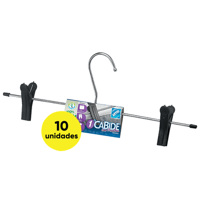 Kit 10 Cabides com Presilha Arthi