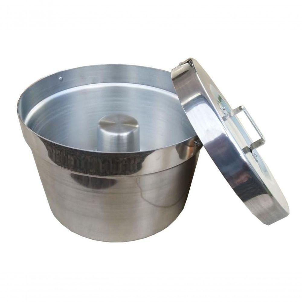 Forma De Pudim Banho Maria Com Tampa Grande 24cm 5,4l Belmar