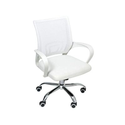 Kit 4 Cadeiras De Escritório Begonia Tela Mesh Ergonômica Branco