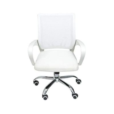 Kit 15 Cadeiras De Escritório Begonia Tela Mesh Ergonômico Branco