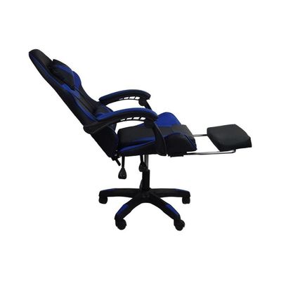 Cadeira Gamer Stillus Ergonômica Com Apoio Para Os Pés Azul