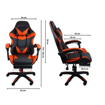 Cadeira Gamer Stillus Ergonômica Com Apoio Para Os Pés Vermelho