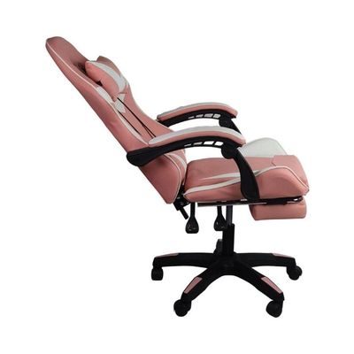Cadeira Gamer Stillus Ergonômica Com Apoio Para Os Pés Rosa Chiclete