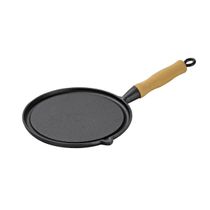 Bifeteira Chapa Ferro Fundido Redonda Lisa 23 Cm