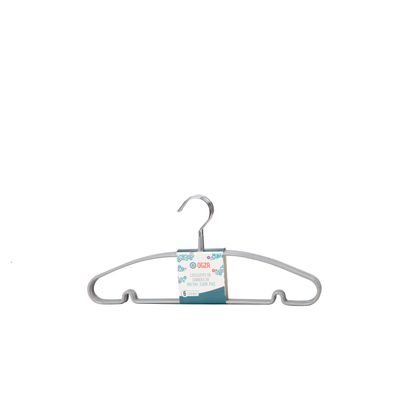 Conjunto de Cabides Metal e PVC 6 Peças Ogza Cinza