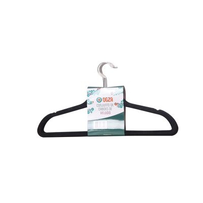 Conjunto 6 Cabides Aveludado Preto