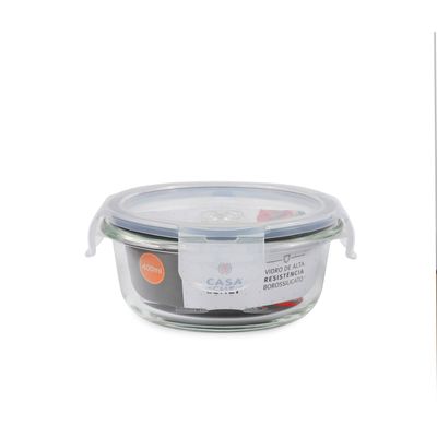 Pote de Vidro Redondo 400ml Cazza