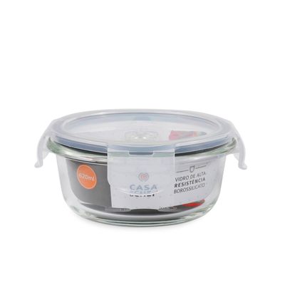 Pote de Vidro Redondo 620ml Cazza