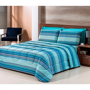 Jogo-de-Cama-Casal-4-Pecas-Microfibra-Andreza-Matte-Azul