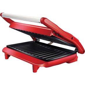 Grill Elétrico Lenoxx Panini Life Inox PGR155 com Coletor de Gordura Vermelho 127V Menor preço em Grill Elétrico Lenoxx Panini Life Inox PGR155 com Coletor de Gordura Vermelho 127V