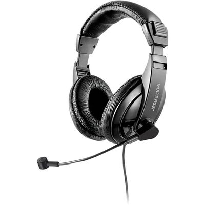 Headset com Microfone Multilaser Profissional Giant PH049 Preto