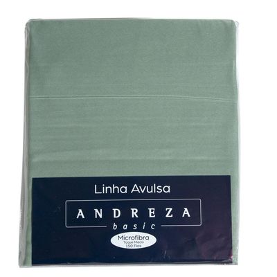 Lençol Solteiro com Elástico Microfibra Andreza Verde