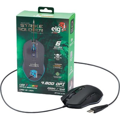 Mouse Gamer USB Elg Strike Soldier MGSS
