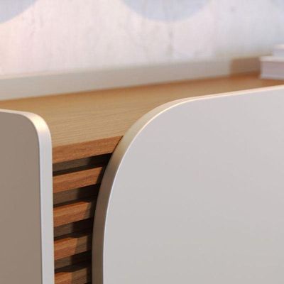 Aparador Buffet Jurerê Off White Matte Freijó - Colibri