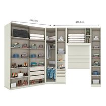 Quarto Modulado Solteiro Ambiente Composição 4 New Predileto 6 Peças Areia - Henn