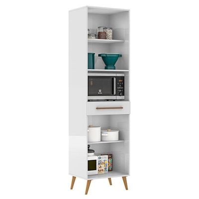 Paneleiro Para Micro-ondas Favorita Branco Lacca - Zanzini