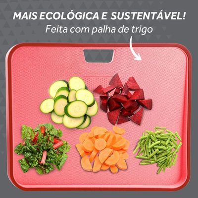 Tábua De Corte Dupla Face Ichef Polishop - Smart Cut - Red | Red