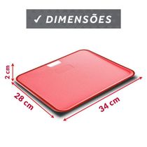 Tábua De Corte Dupla Face Ichef Polishop - Smart Cut - Red | Red