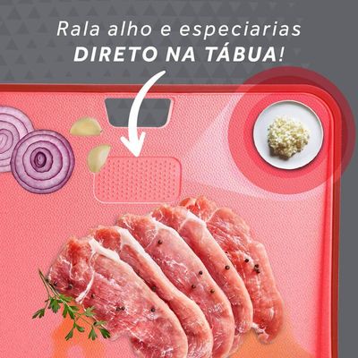 Tábua De Corte Dupla Face Ichef Polishop - Smart Cut - Red | Red