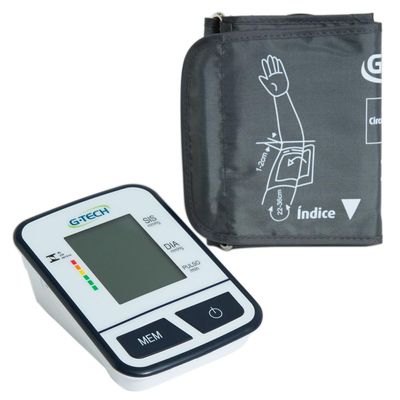 Aparelho de Pressão Digital Automático de Braço G-Tech BSP11 com Detecção de Arritmia e Data/Hora