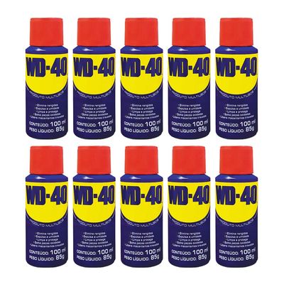 Kit 10 Lubrificantes WD-40 Spray 100ml