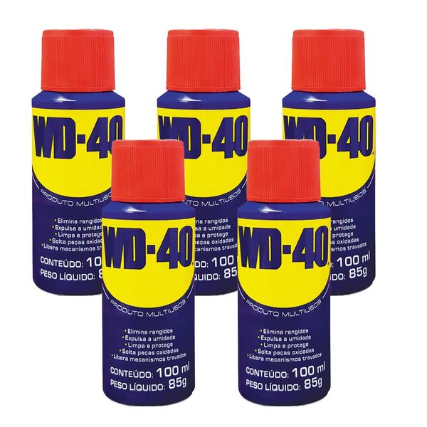 Kit com 5 Lubrificantes Spray 100ml WD-40