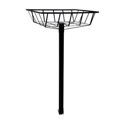 Lixeira de Rua Calçada Parque Cesto Raso Preta 112x60x45cm