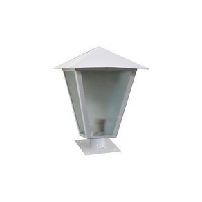 Luminária Imperial de Parafusar no Muro Alumínio Branco 38cm