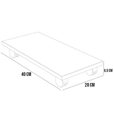 Suporte Para Cpu Com Rodízios Cyber L03 Branco - Lyam Decor